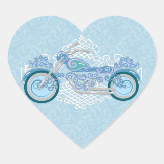 Stickers de mariage pour moto floral romantique