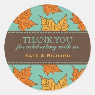 Stickers de mariage préférés Motif de l'érable