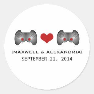 Stickers de mariage Red Cute Gamer