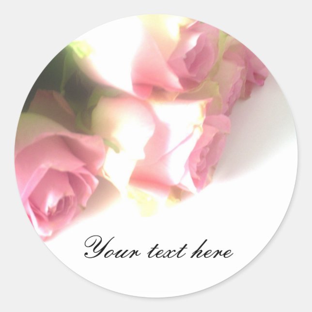 stickers de mariage rose fleurs bouquet de mariage (Devant)
