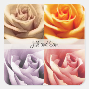 STICKERS DE MARIAGE ROSES PERSONNALISÉS