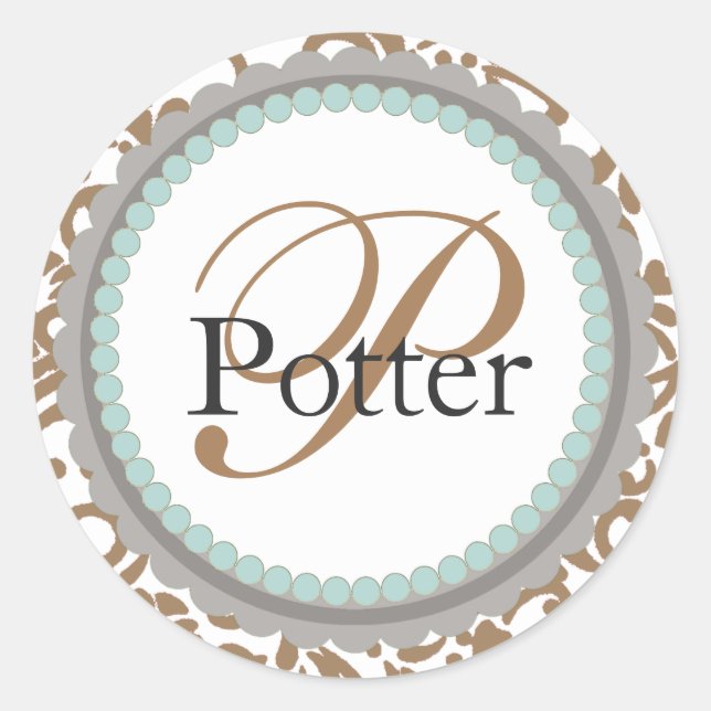 Stickers de mariage Turquoise et or (Devant)