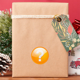 Stickers de marque d'interrogation orange