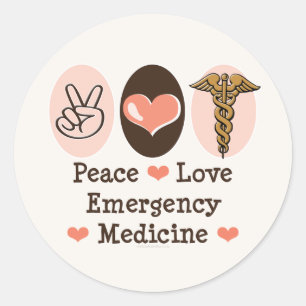 Stickers de médecine d'urgence Peace Love