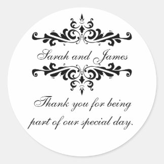 Stickers de Merci personnalisé élégant