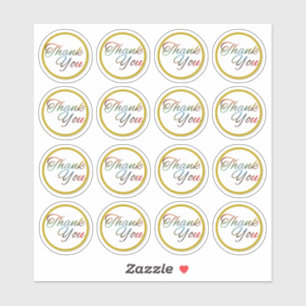 Stickers de Merci rond transparents