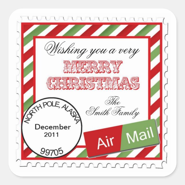 Stickers de messagerie aérienne de Noël (Devant)