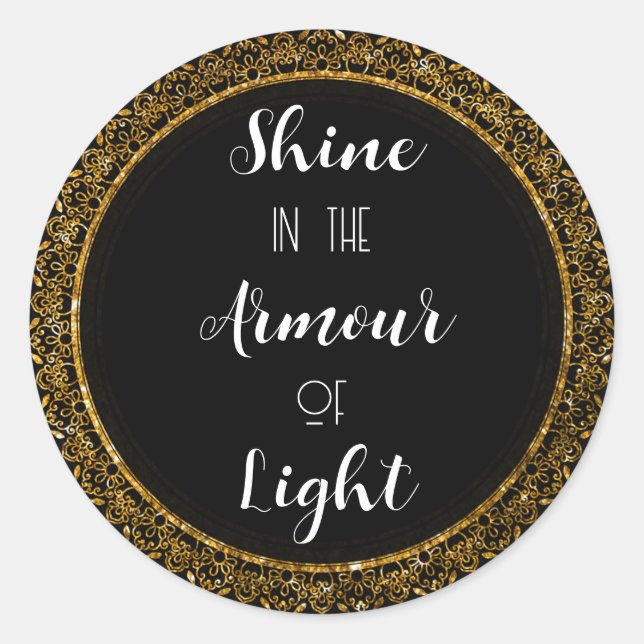 Stickers de Motivation Black & Gold élégant (Devant)