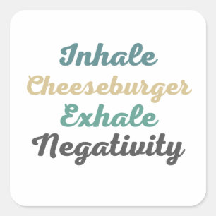 Stickers de Négativité d'Inhale Cheeseburger
