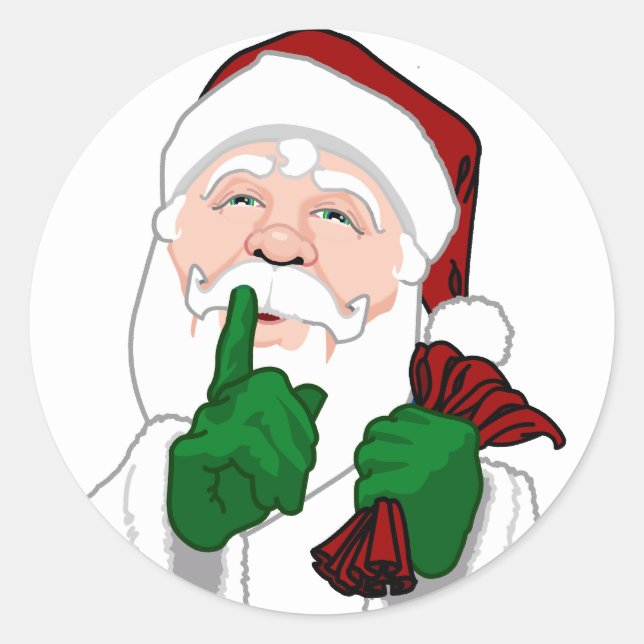 Stickers de Noël amusants Stickers Santa Clause mi (Devant)
