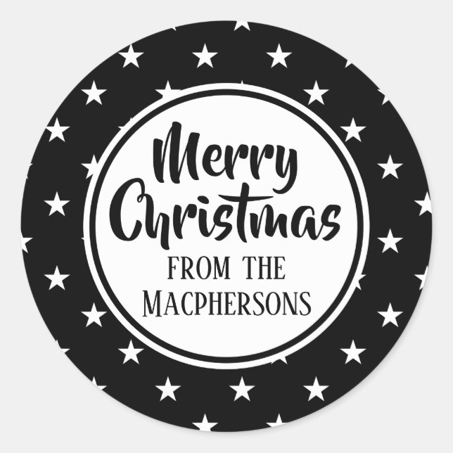 Stickers de Noël Black Stars (Devant)