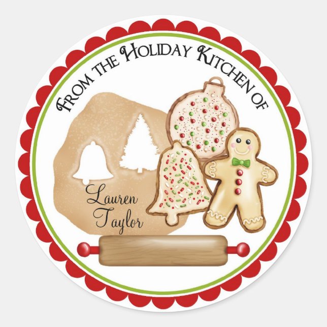 Stickers de Noël Cuisinière de Noël (Devant)