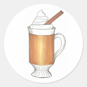 Stickers de Noël de Noël de Noël de rhum chaud