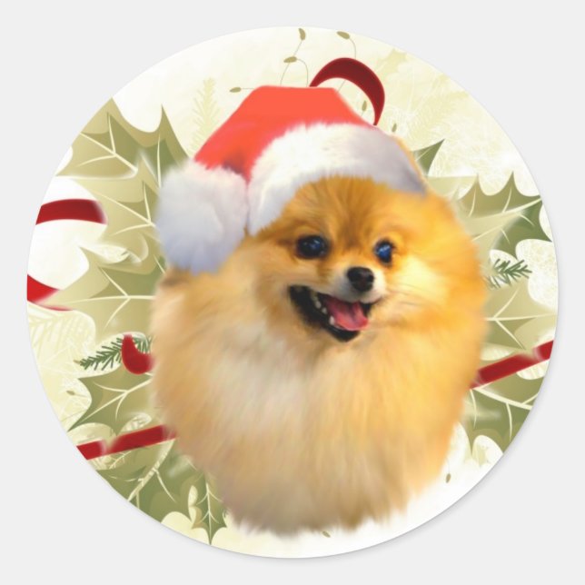 Stickers de Noël de Poméranie (Devant)