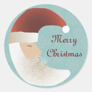 Stickers de Noël demi-lune Père Noël