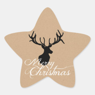 Stickers de Noël des Cerfs de Silouette