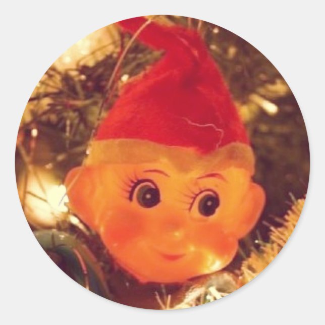 Stickers de Noël Elf vintage (Devant)