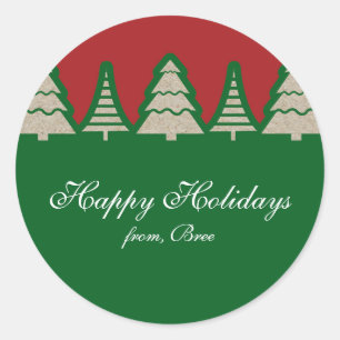 Stickers de Noël en papier Kraft Russe