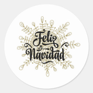 Stickers de Noël espagnol Feliz Navidad