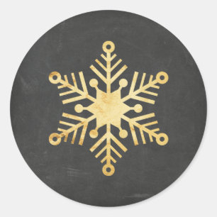 Stickers de Noël Gold Foil Snowflake