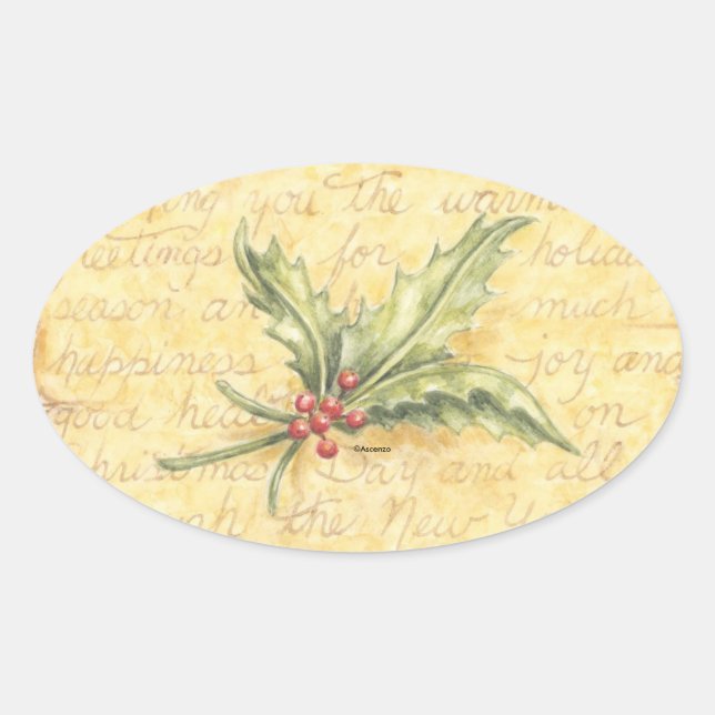 Stickers de Noël Holly Feuilles (Devant)