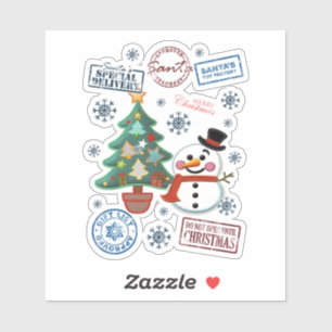 Stickers de Noël joyeux pour l'hiver