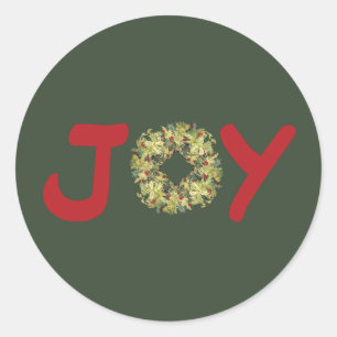 Stickers de Noël Joyous Light Heart Wreath