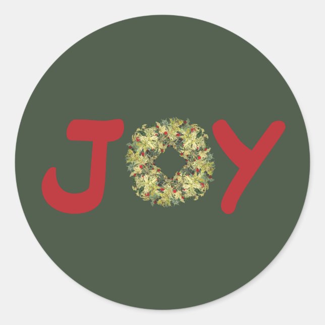 Stickers de Noël Joyous Light Heart Wreath (Devant)
