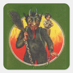 Stickers de Noël Krampus et Praying Woman