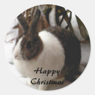 stickers de noël lapin