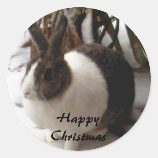 stickers de noël lapin (Devant)