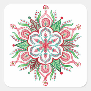 Stickers de Noël Mandala