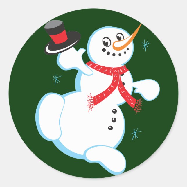 stickers de Noël mignon Snowman (Devant)
