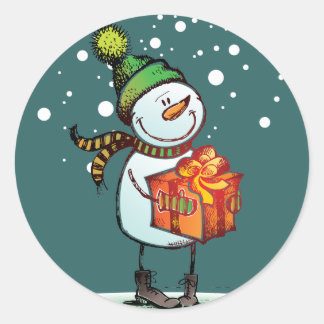 stickers de Noël mignon Snowman