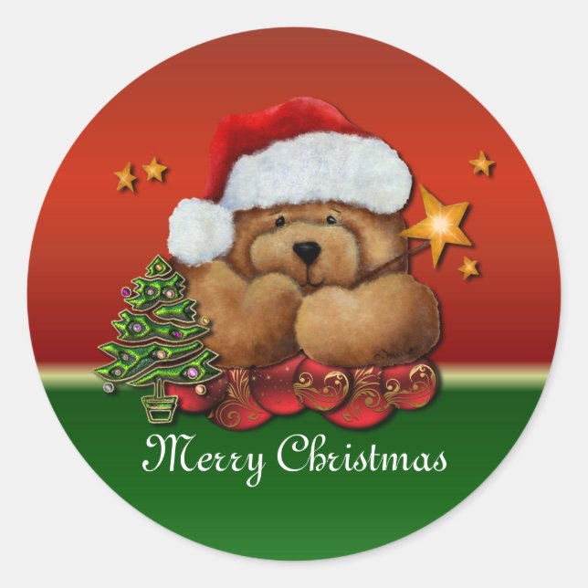 Stickers de Noël mignonne Père Noël (Devant)