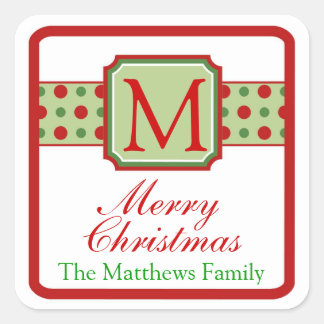Stickers de Noël Monogrammes