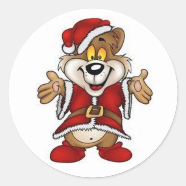 Stickers de Noël/Ours de Père Noël (Devant)