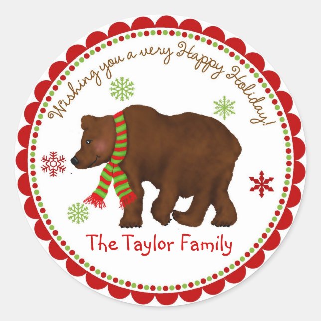 Stickers de Noël Ours Whims (Devant)
