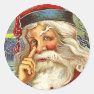 Stickers de Noël Père Noël antique