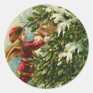 Stickers de Noël Père Noël victorien