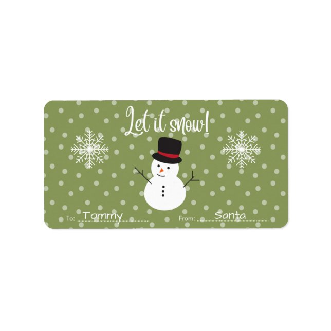 Stickers de Noël personnalisés à / du nom Balise (Devant)