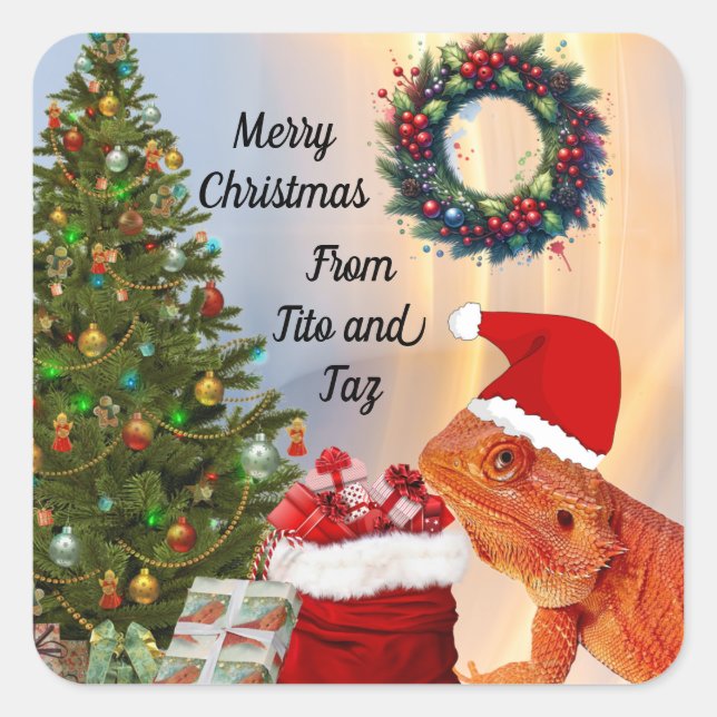 Stickers de Noël personnalisés de la marque Beardi (Devant)