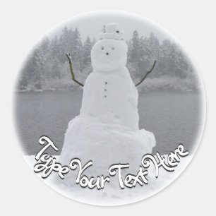 Stickers de Noël personnalisés Stickers Snowman de