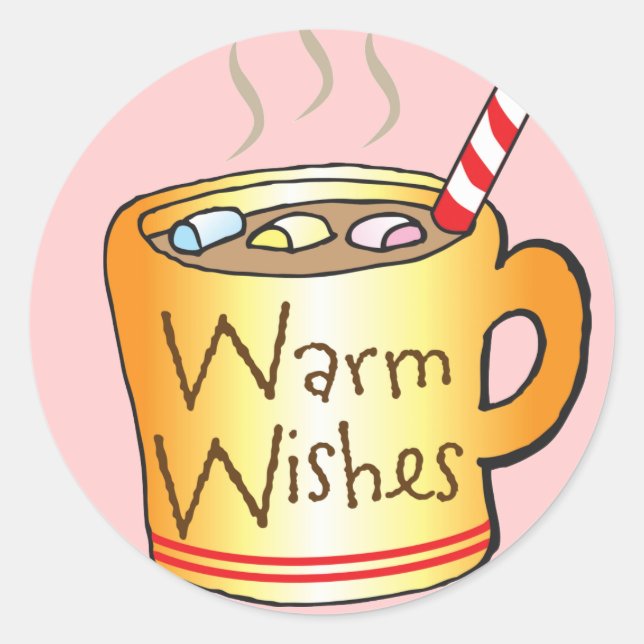 Stickers de Noël pour enfants Voeux chauds (Devant)