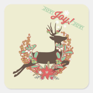 Stickers de Noël Red and Mint Deer