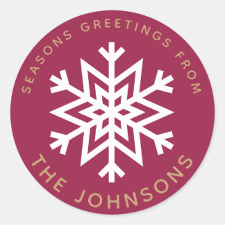 Stickers de Noël Red Snowflake