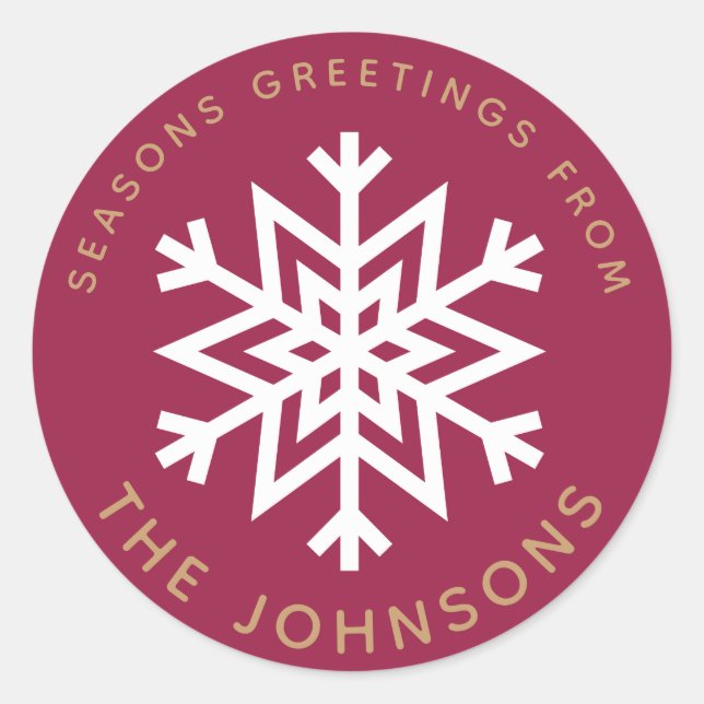 Stickers de Noël Red Snowflake (Devant)