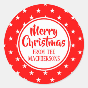 Stickers de Noël Red Stars