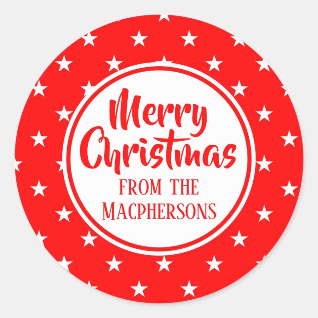 Stickers de Noël Red Stars (Devant)