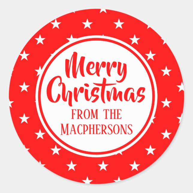 Stickers de Noël Red Stars (Devant)